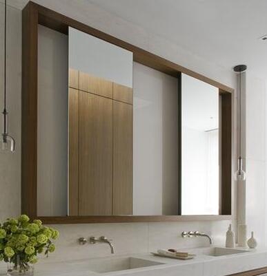 rectangle mirror shape and illuminated feature bathroom mirror