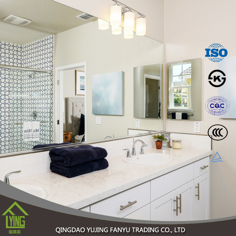 square aluminum framed bathroom mirror