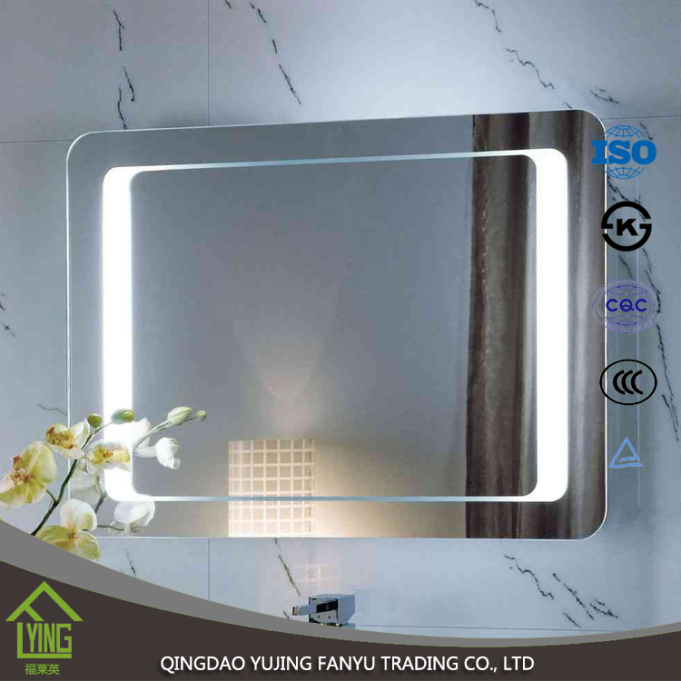 yujing fancy bathroom cosmetic mirror / cheap silver mirror glass furniture