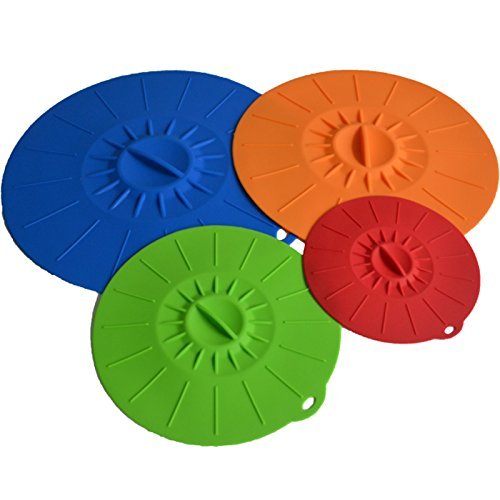 100% coperchi e capsule di aspirazione in silicone, adatta a diverse dimensioni di tazze, ciotole, padelle o contenitori