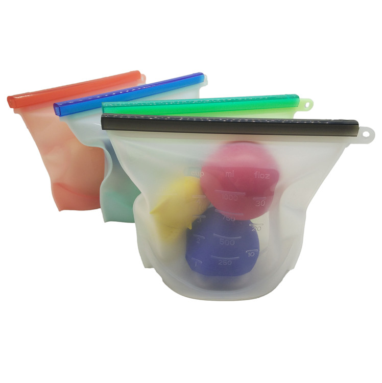2018 Amazon Reusable Silicone Food Storage Bag,Leakproof Preservation Kitchen Cooking Bag