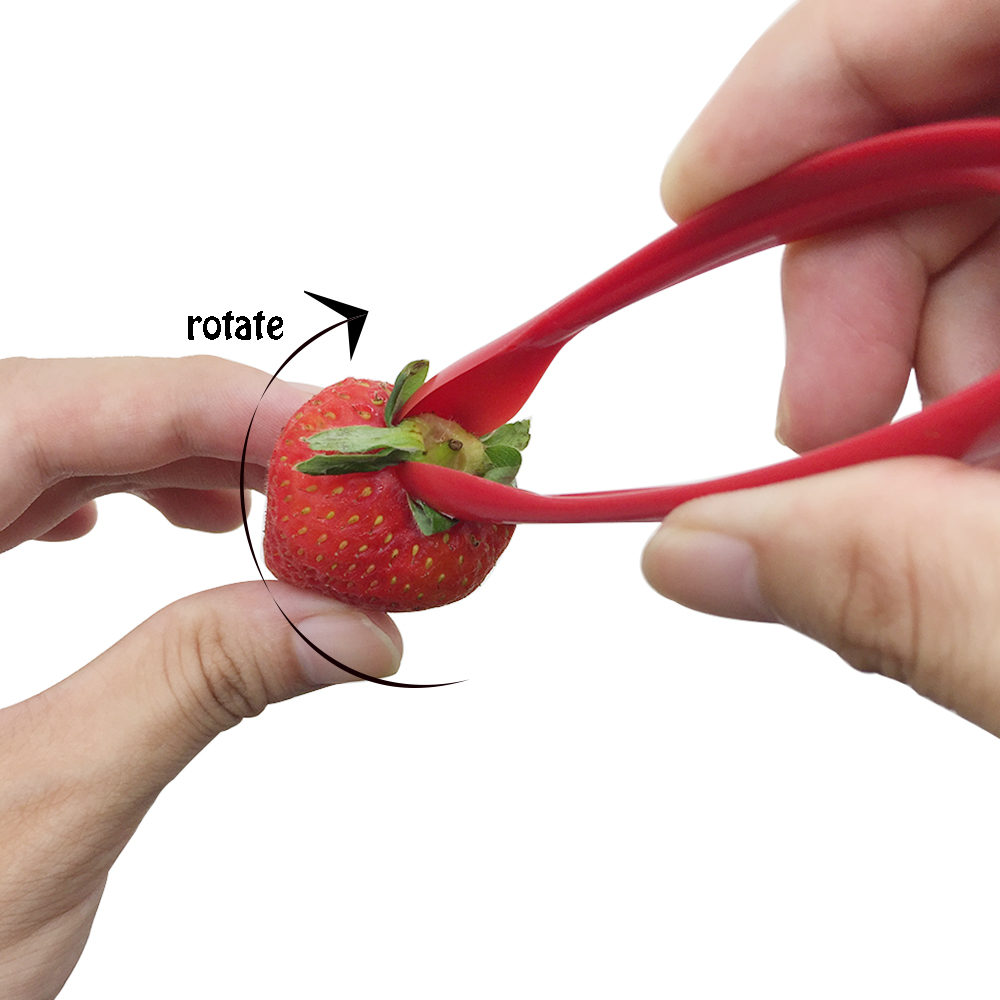 2018 Nuovo arrivo Pratico attrezzo da cucina Strawberry Cherry Tomatoes Plastic Huller