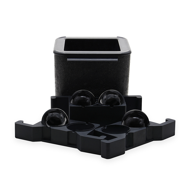 4kavity blase freie kugel eisform kristall klare eisballform silikon eisballmacher für whisky & cocktails