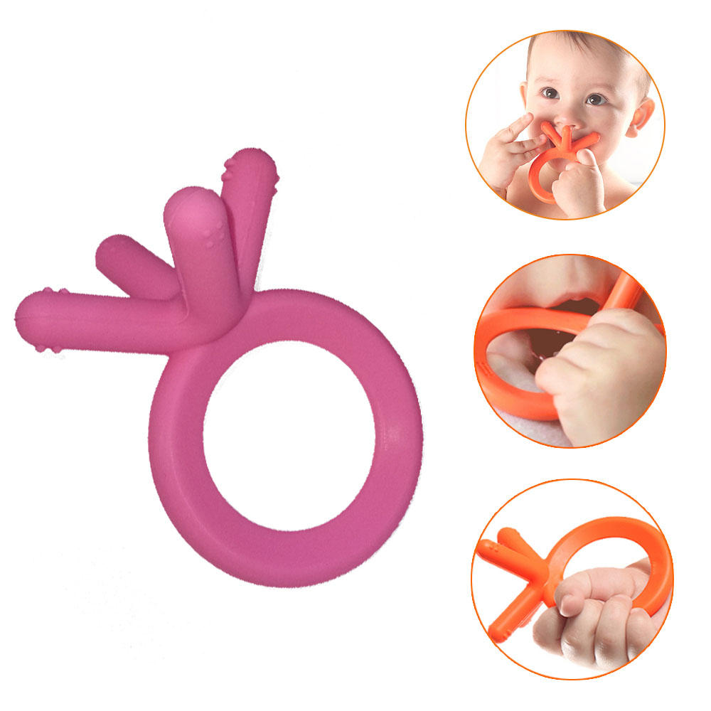 BHD BPA Free Custom Silicone Teething Toys Baby Teether