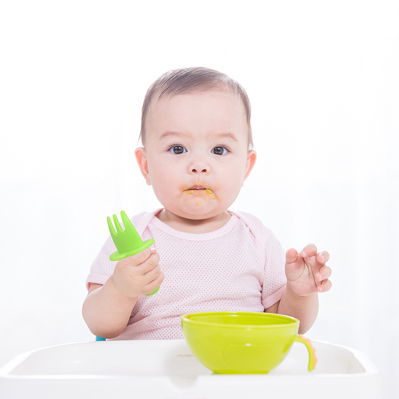 Benhaida Usine direct BPA BPA Grade Nourriture Grade Grade PlastiCtCydler Manger une cuillère d'alimentation pour bébé et fourchette