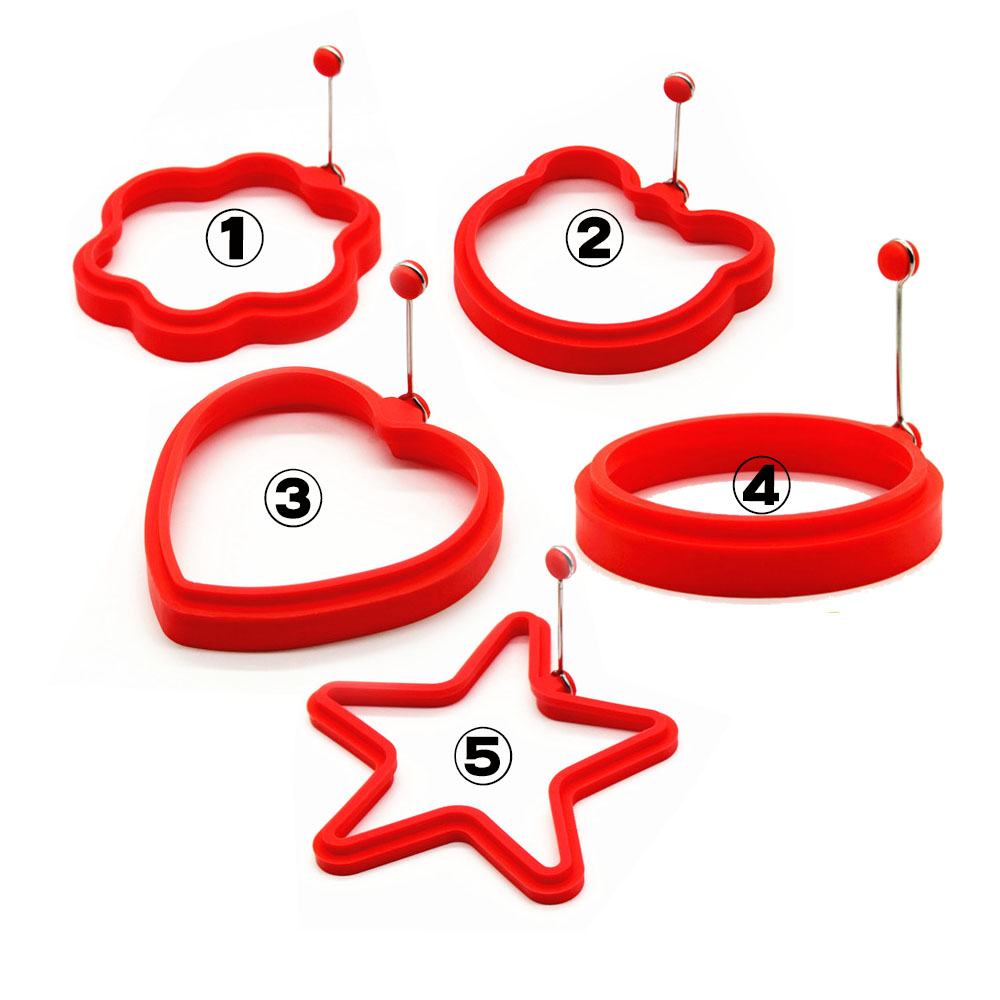 La muffa all'ingrosso del pancake dell'anello dell'uovo del silicone all'ingrosso della Cina, la muffa dell'anello fritto riutilizzabile