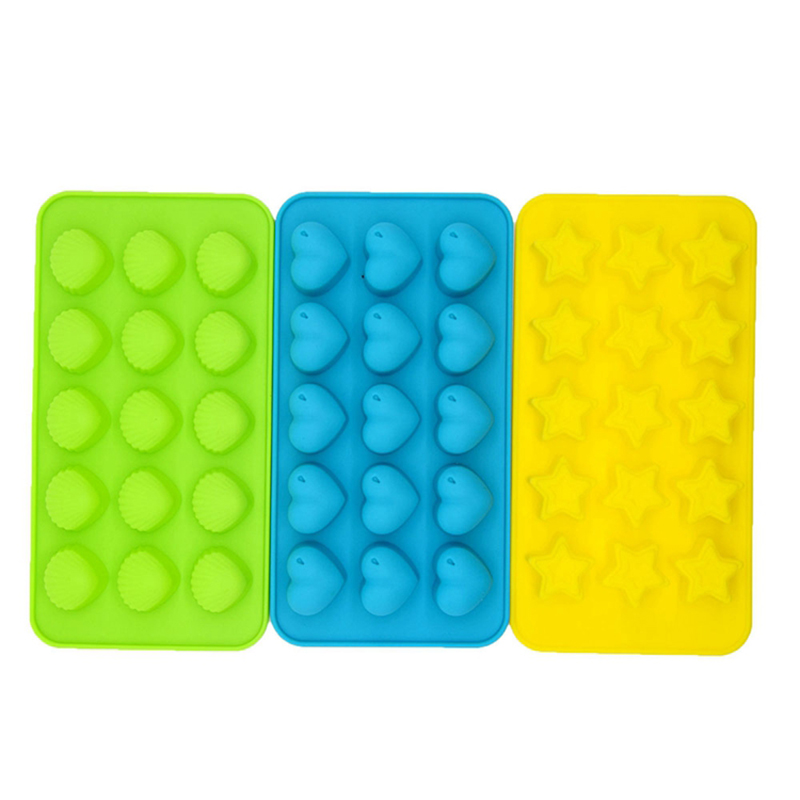 Factory Direct Premium FDA Silikon Herz Stern Shell Schokoladenform, Silikon-Süßigkeit-Form Großhandel