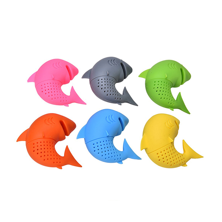 Food Grade Silicone Shark Tea Infuser Loose Tea Strainer Herbal Spice Filter