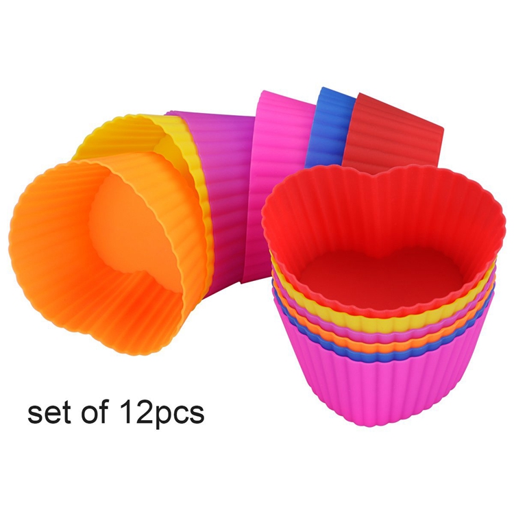 Herzform Essen Safe Silikon Backen Cups / SIlicone Cupcake Liner / Silikon Muffin Cups