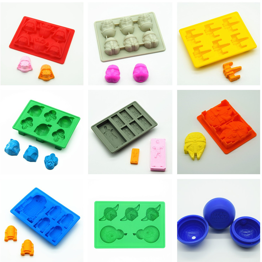 Manufacturer Star Wars Silicone Mold Set of 8 Candy Ice Cube Tray Chocolate Molds
