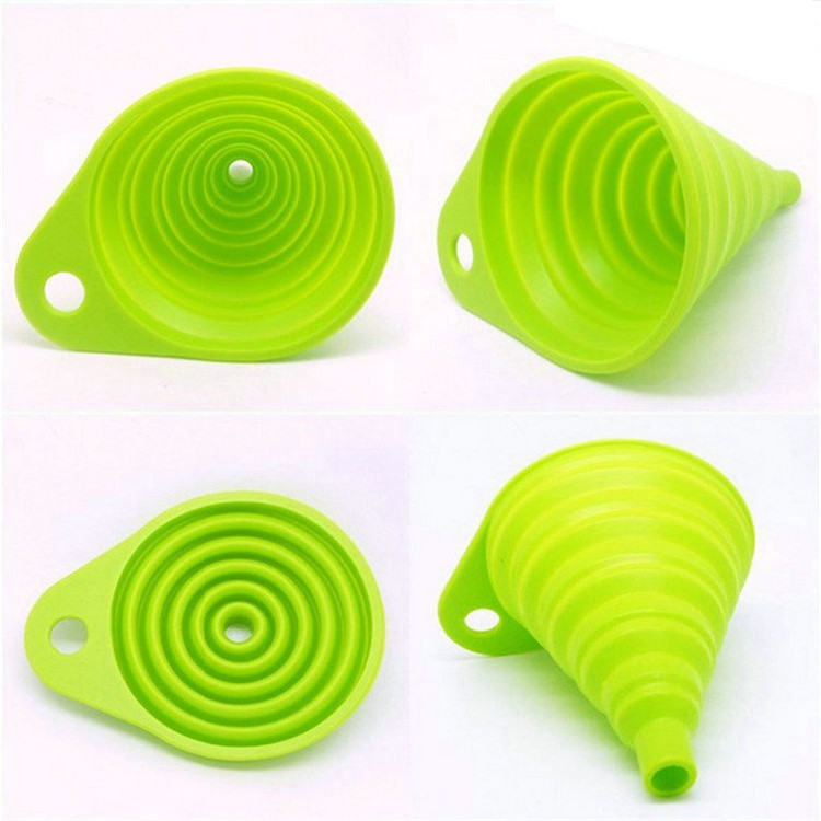 Imbuto alimentare in silicone imbuto pieghevole in silicone colorato pieghevole di nuovo gusto alimentare di design
