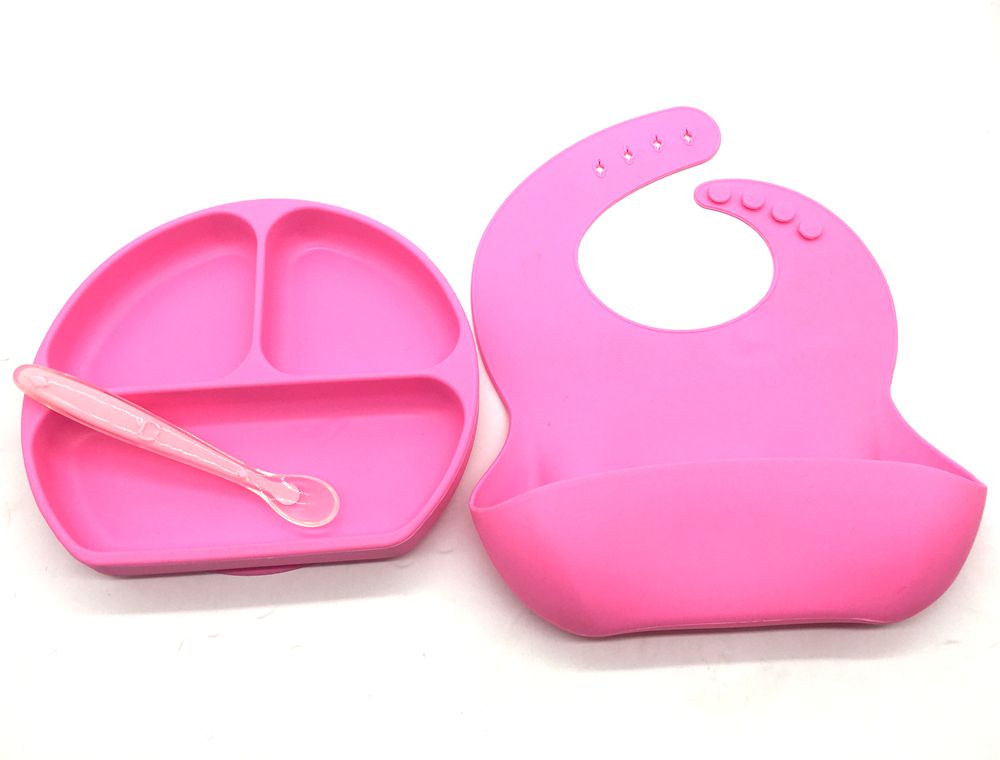 Napperon anti-dérapant de silicone pour des bébés, plaque de napperon de bébé de silicone de FDA de tapis d'alimentation de bébé d'une seule pièce