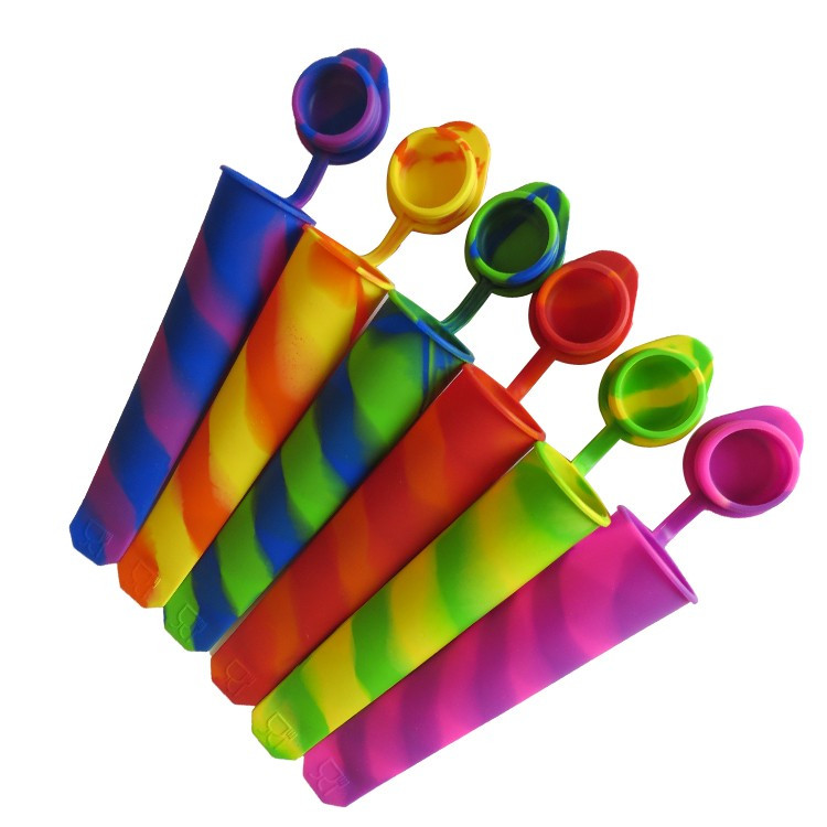 Muffa del creatore del ghiacciolo di Pop di ghiaccio congelato novità, bastoncini di gelato in silicone personalizzati con coperchio