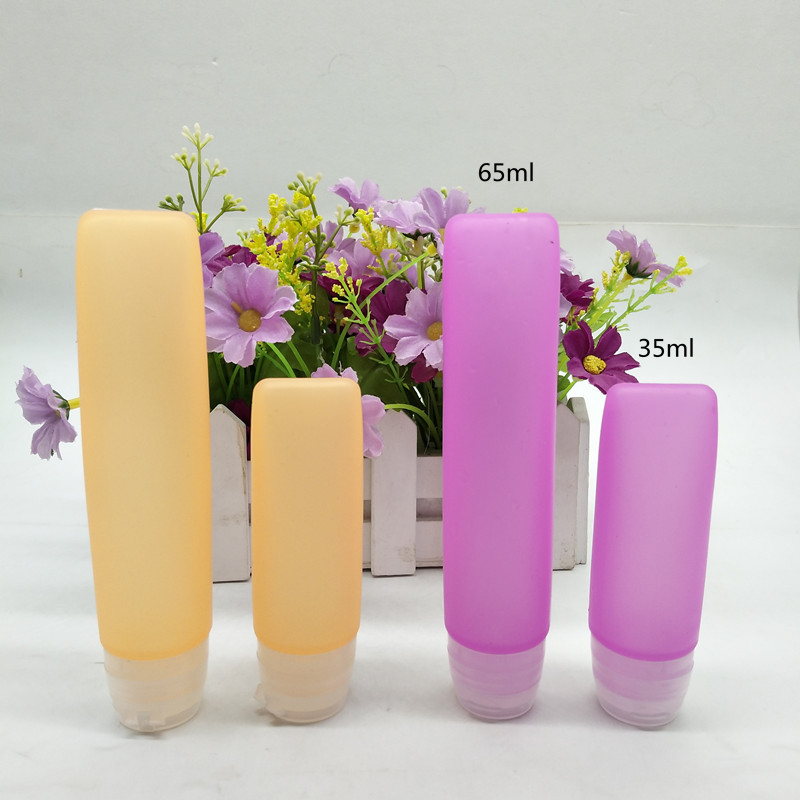 Travel Bottles Set with Locking Cap for Liquids Leak Proof Silicone Travel Container