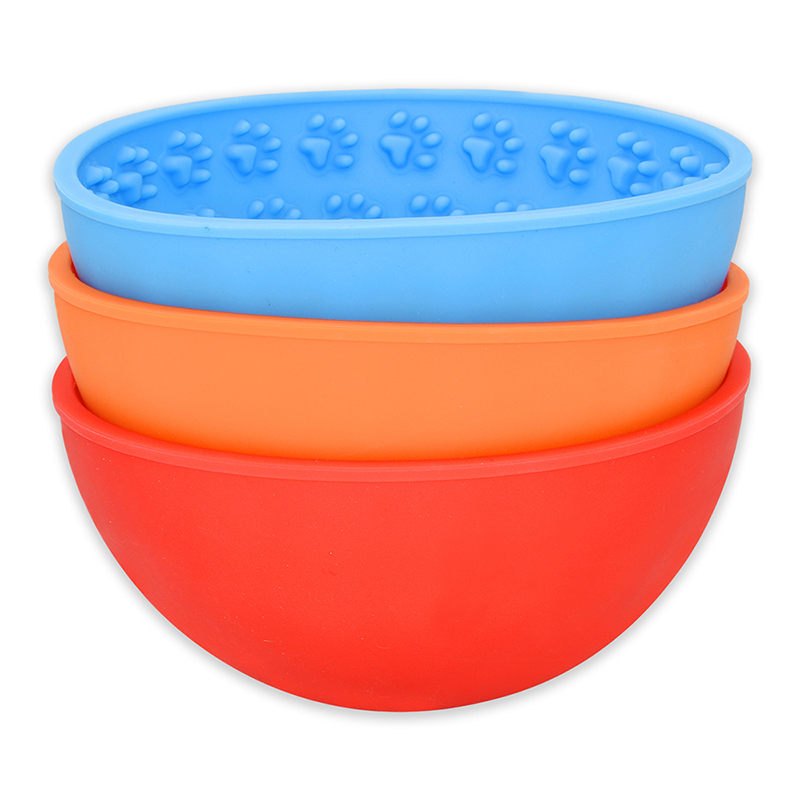 Wobbling 3D Dog Paw Design Slow Feeder Bowl Preventing Choking Anxiety Relief Healthy Feeding Pet Bowl Slow Feeder