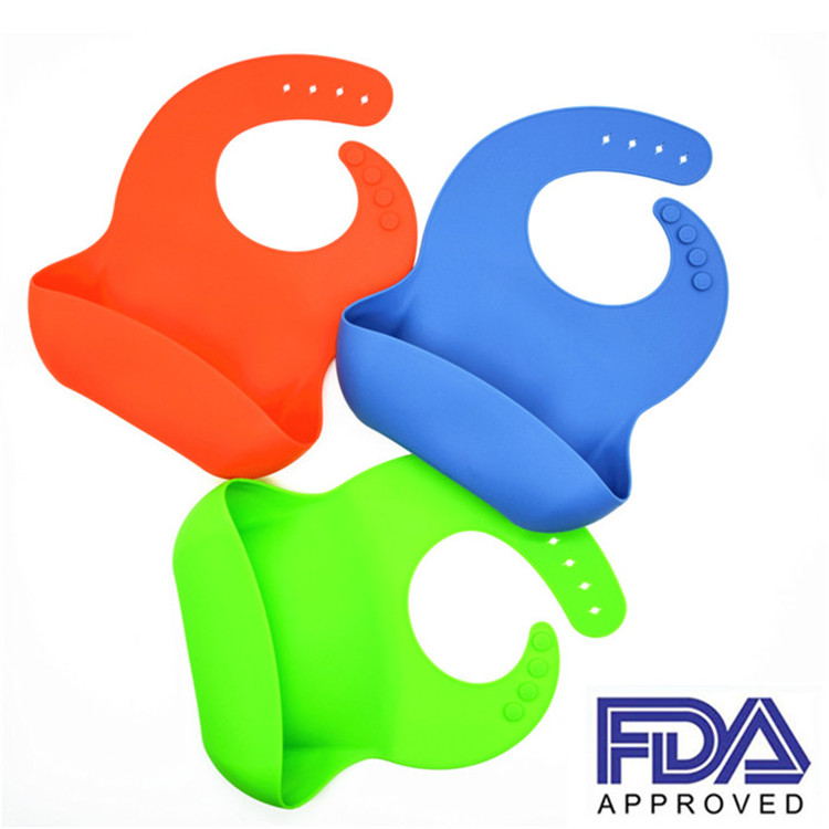 China Großhandel wasserdicht Silikon Lätzchen Fabrik leicht abwischen Clean, Silikon Baby Lätzchen Hersteller