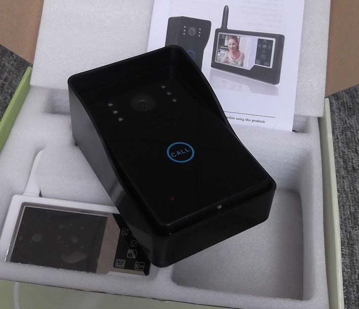 2.4G Digital Frequency 3.5" Wireless Video Door Phone With Rain Cover PY-V359MJ11