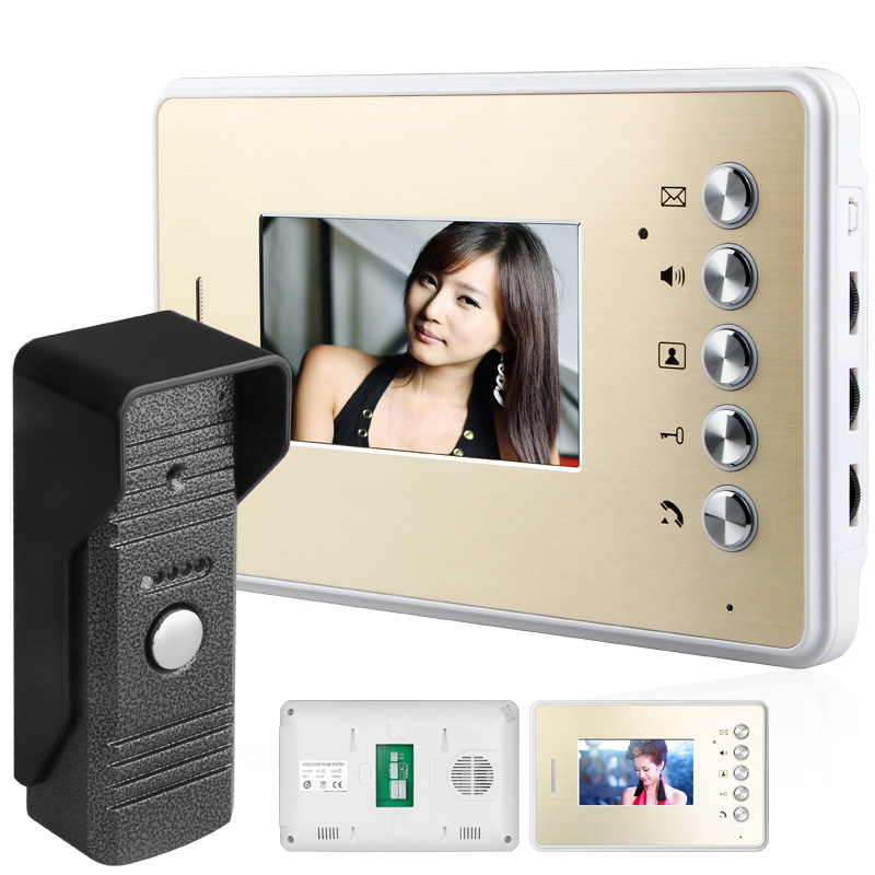4.3 Inch Video Door Phone Doorbell Intercom with Unlock Monitor Function PY-V455M11