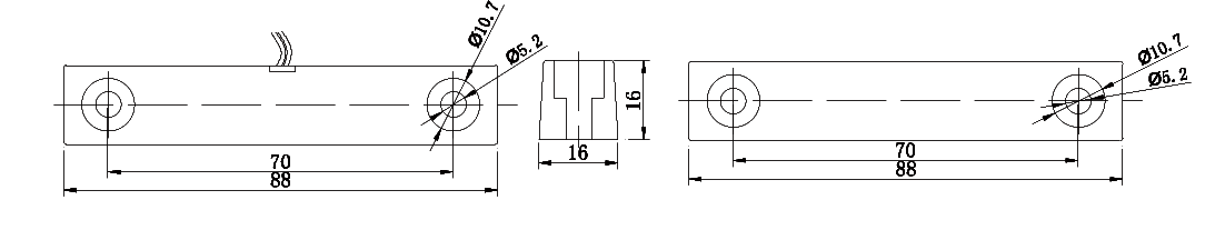 wired magnetic door contact for intruder alarm systems,magnetic reed switch sensor PY-c52