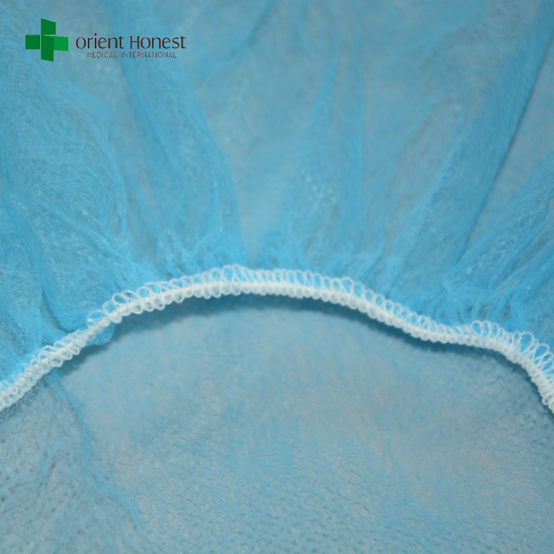 21 '' pp non-woven bouffant Kappen, Einweg-blau non-woven Kappen, medizinische Einweg runden Kappen,