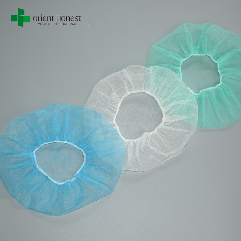 21 '' pp non-woven bouffant Kappen, Einweg-blau non-woven Kappen, medizinische Einweg runden Kappen,