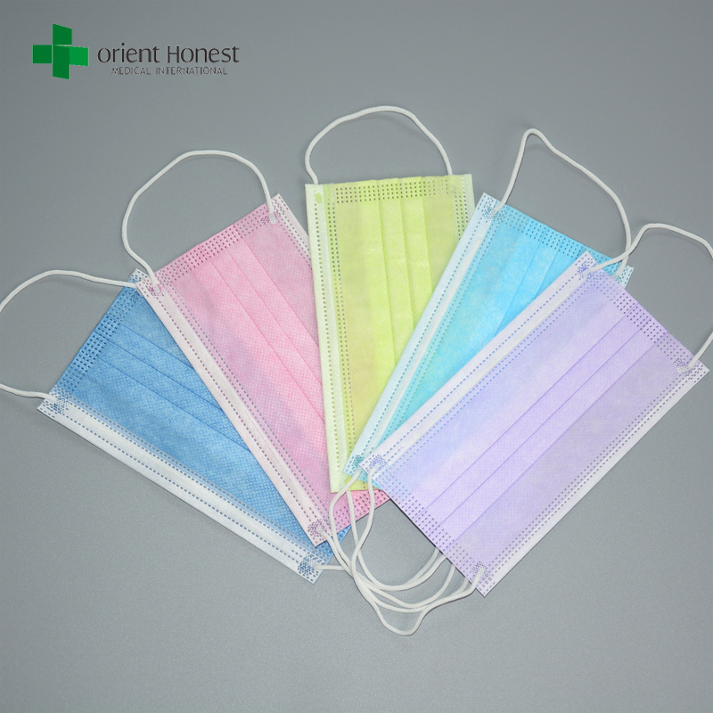 3ply pakai bedah masker wajah, wajah antibakteri masker 17,5 * 9.5cm, PP nonwoven lunak anti-bau masker