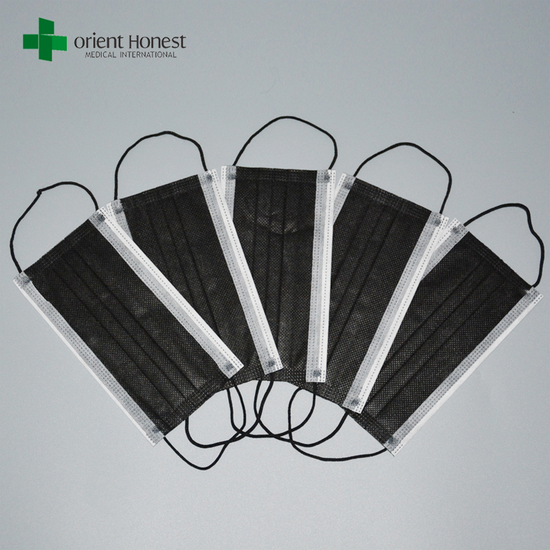 4 lapisan non-woven masker, BFE99 topeng hitam, fashion hitam masker