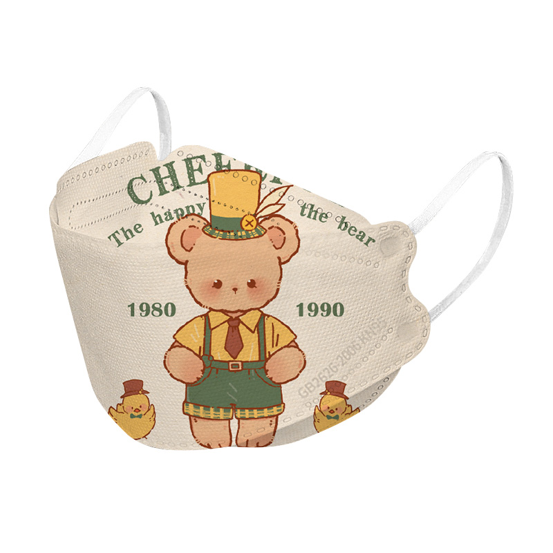 4layers KF94 child mask with cartoon printing and capable