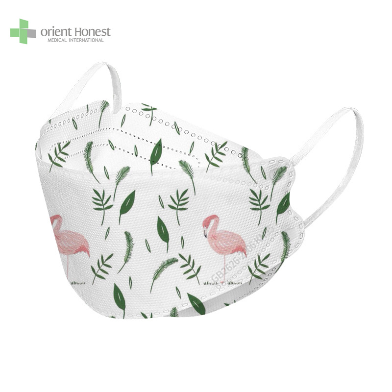 China Factory gedruckt KF94 Biologisch abbaubare Gesichtsmasken mit Earloop 3D