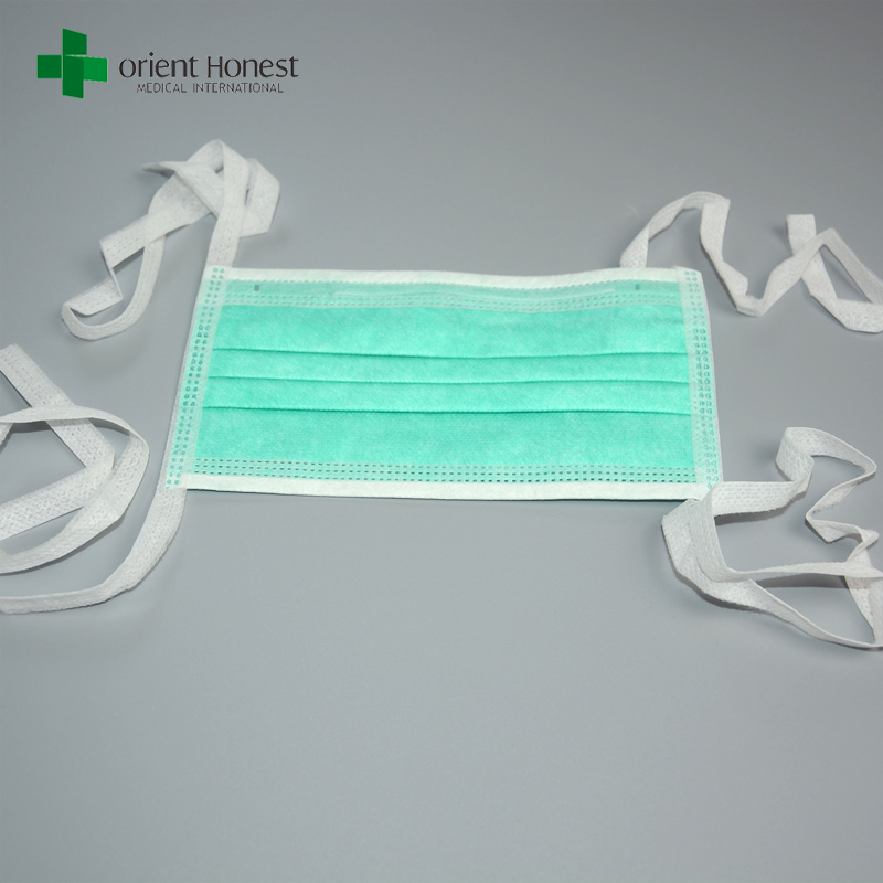 Китайский лучшим производителем для полипропилена галстук на хирургические маски, латексных бесплатных медицинских масок для продажи, половина маска для лица