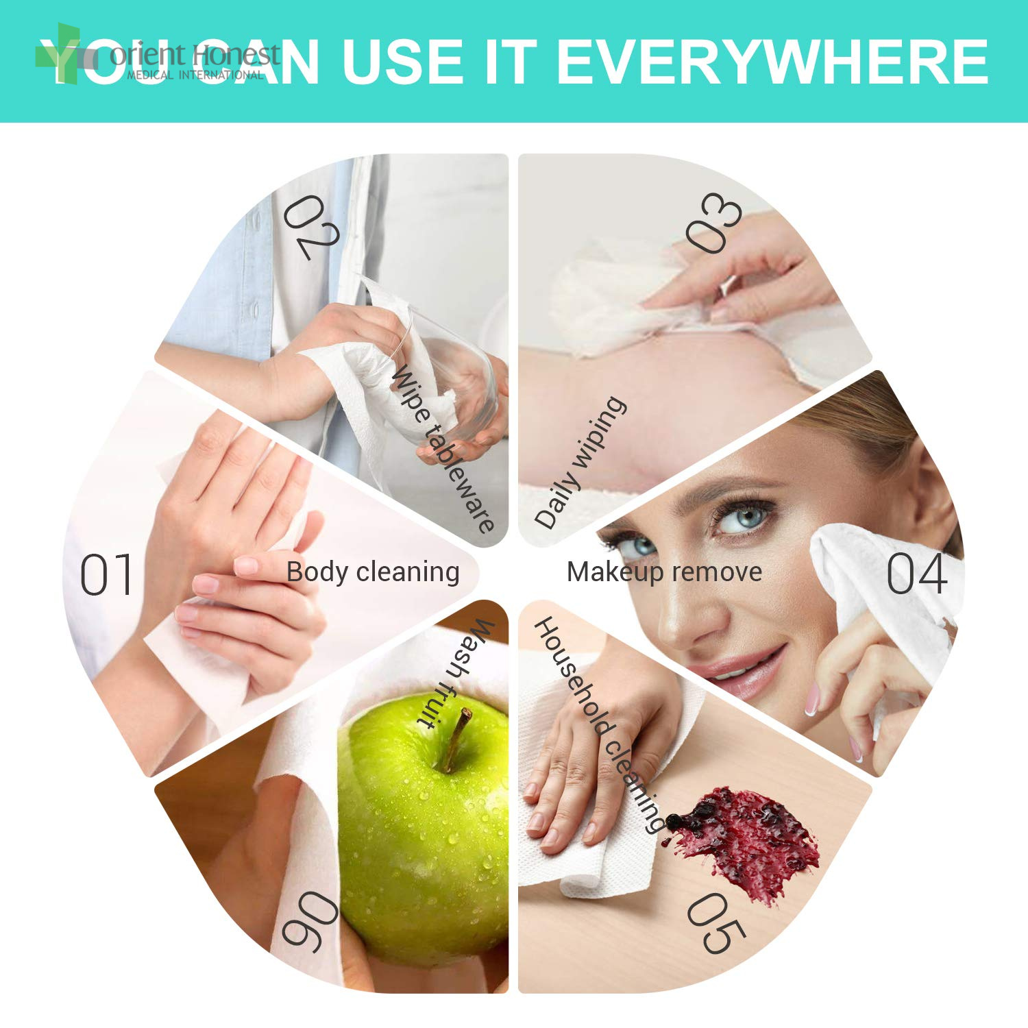 Cotton towel rolls disposable
