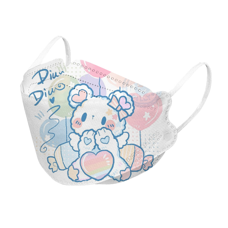 Anak -anak sekali pakai wajah topeng kf94 cetak pola berwarna -warni