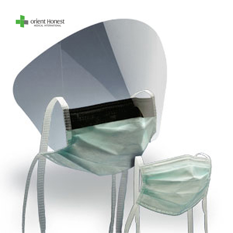 Disposable non woven mask with eye shield