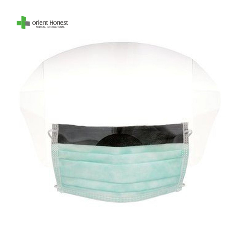 Disposable non woven mask with eye shield