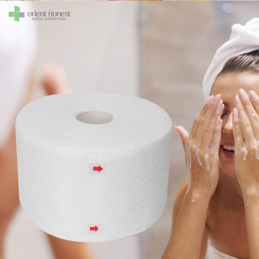 Biodegradable disposable soft cotton towel cleansing wipes