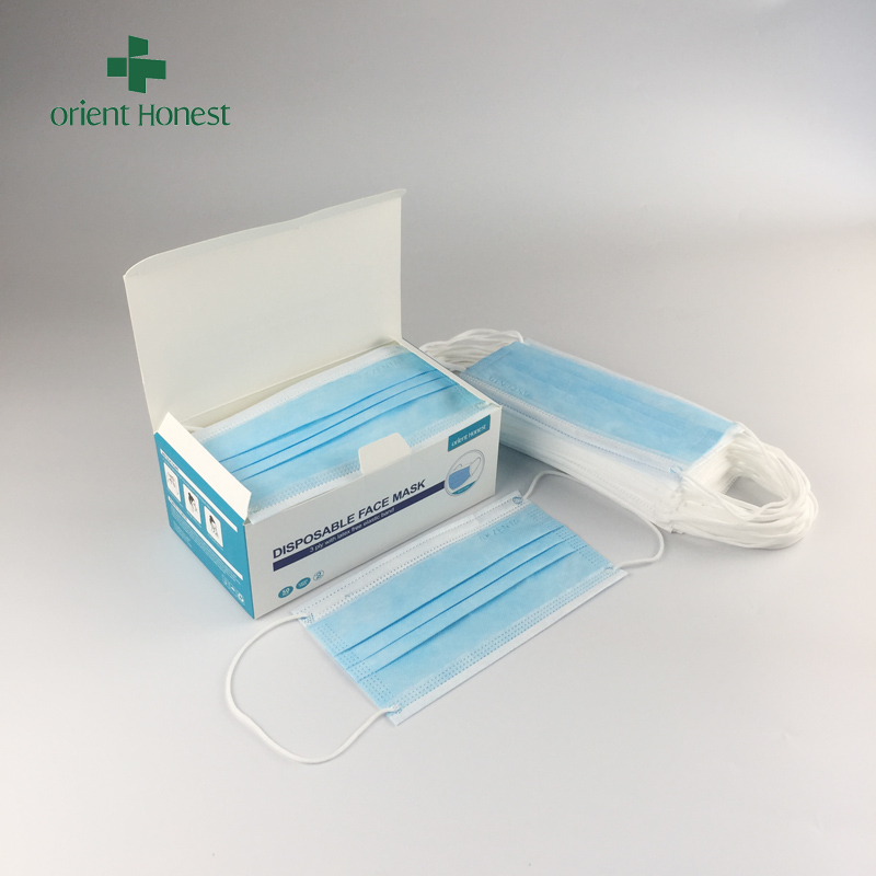 EN14683 Typ IIR medizinische Gesichtsmaske blaue Farbe