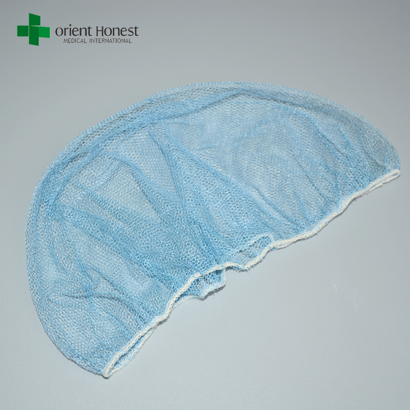 Head protective blue nylon mesh hairnets disposable suppliers