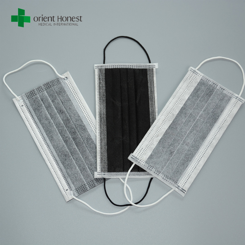 High filtration activated charcoal face mask , carbon filter face mask , carbon mask with earloop