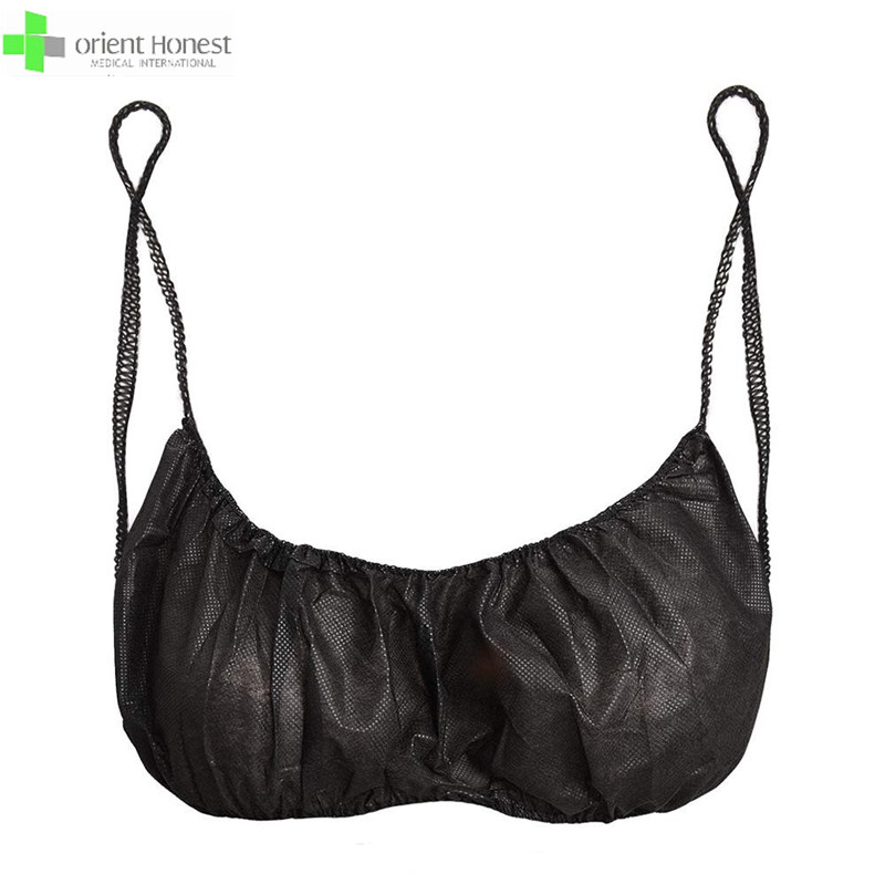 Non woven disposable bra eith elasitc for SPA message