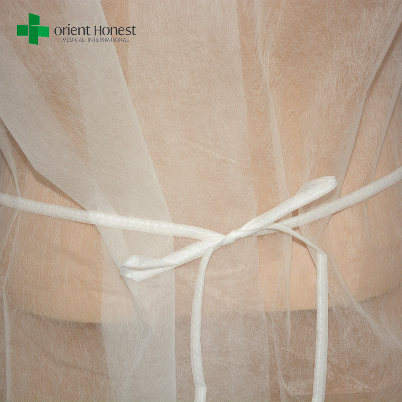 PP20g isolation gown manufacturer China, white isolation gown for hospital, cheap doctor isolation gowns