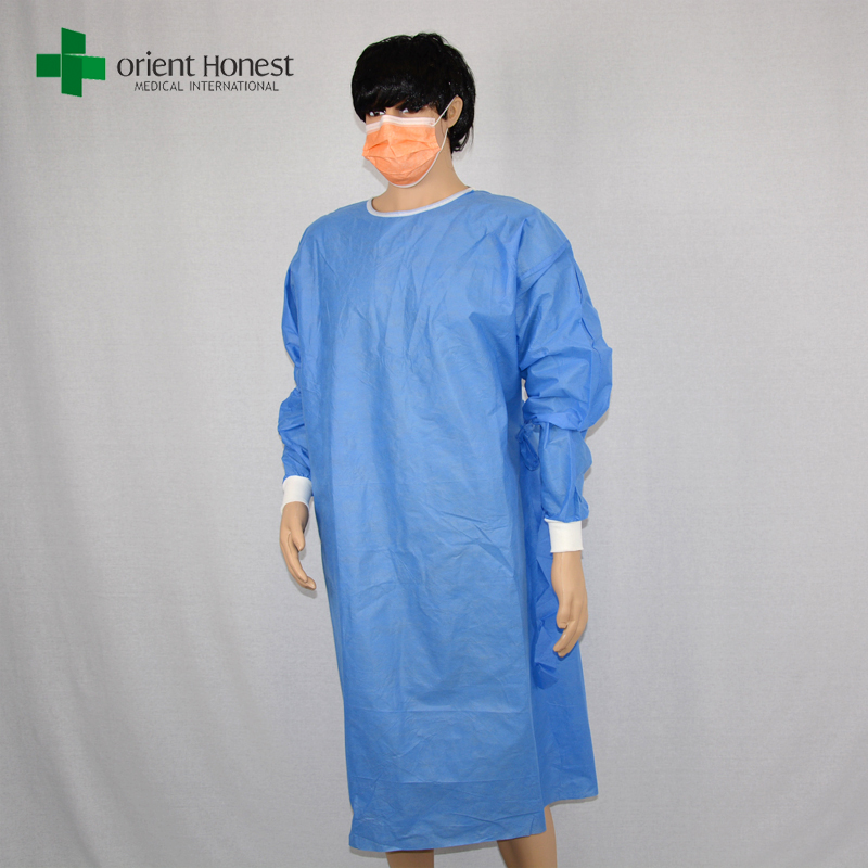 MS45g 수술 일회용 의류 제조 업체, 의료 수술 일회용 가운, 병원 수술 용 드레이프 드레스