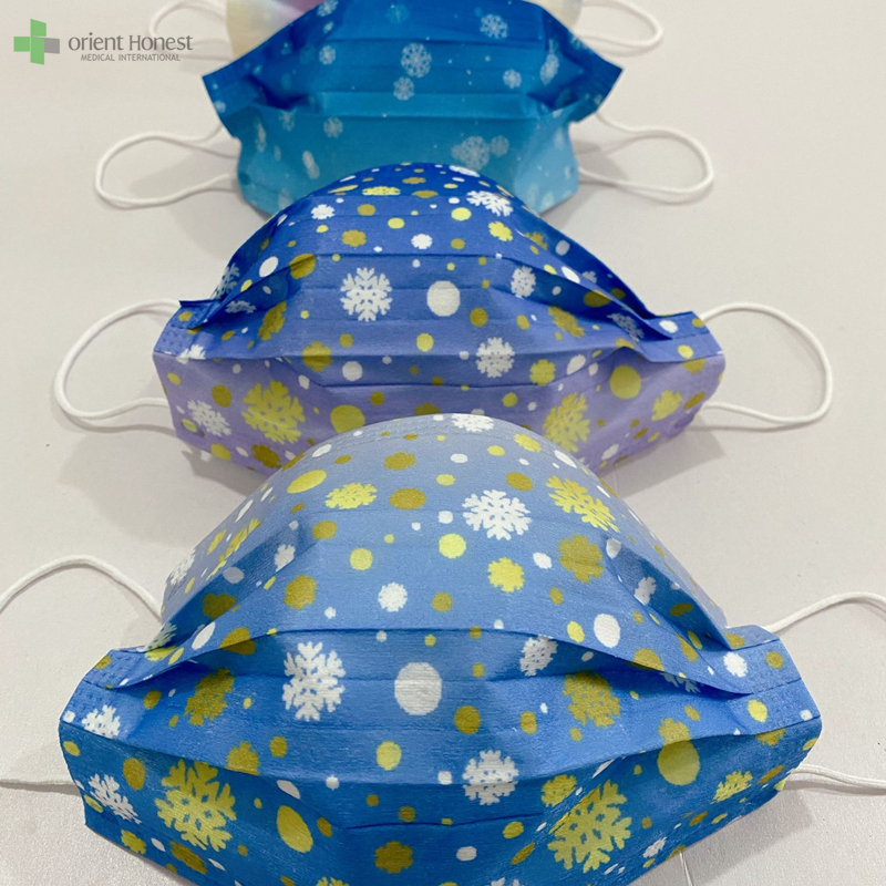 Soft Spunlace Nonwoven Mask ใบหน้าที่ใช้แล้วทิ้งด้วยการพิมพ์การ์ตูน