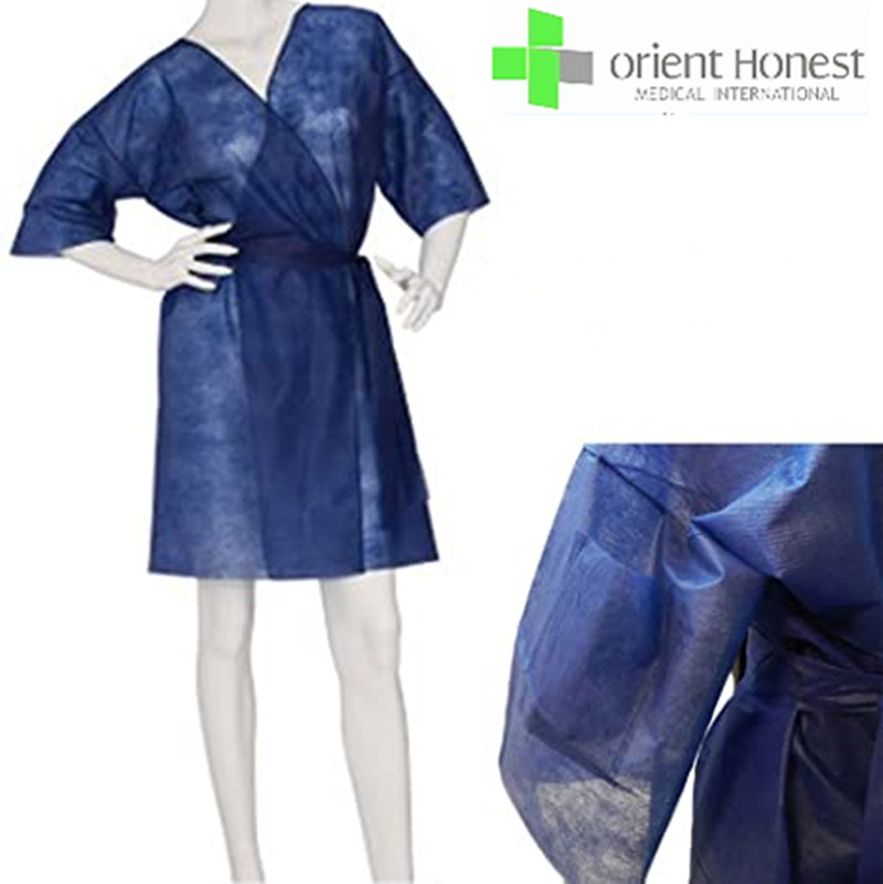 Wholesale bath robe disposable nonwoven sauna coat