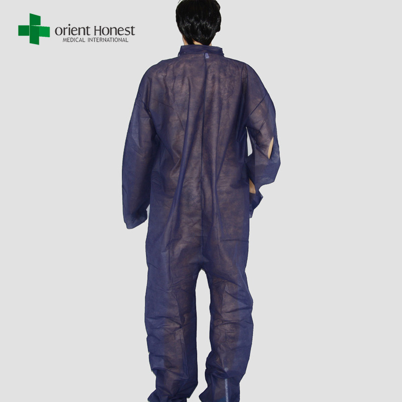 Robes d'isolation jetables bleues de taille universelle de contact personnel en Chine