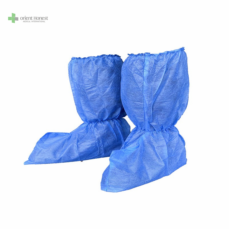 blue pp boots cover shoe cover disposable Hubei wholesaler with ISO 13485 CE FDA