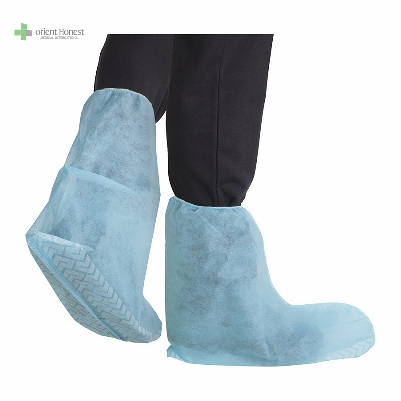 blue pp boots cover shoe cover disposable Hubei wholesaler with ISO 13485 CE FDA