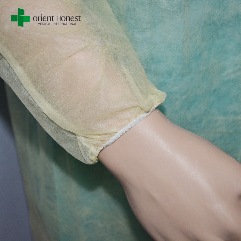 disposable isolation gown, yellow disposable isolation gown wholesales,pp non woven isloation gown suppliers