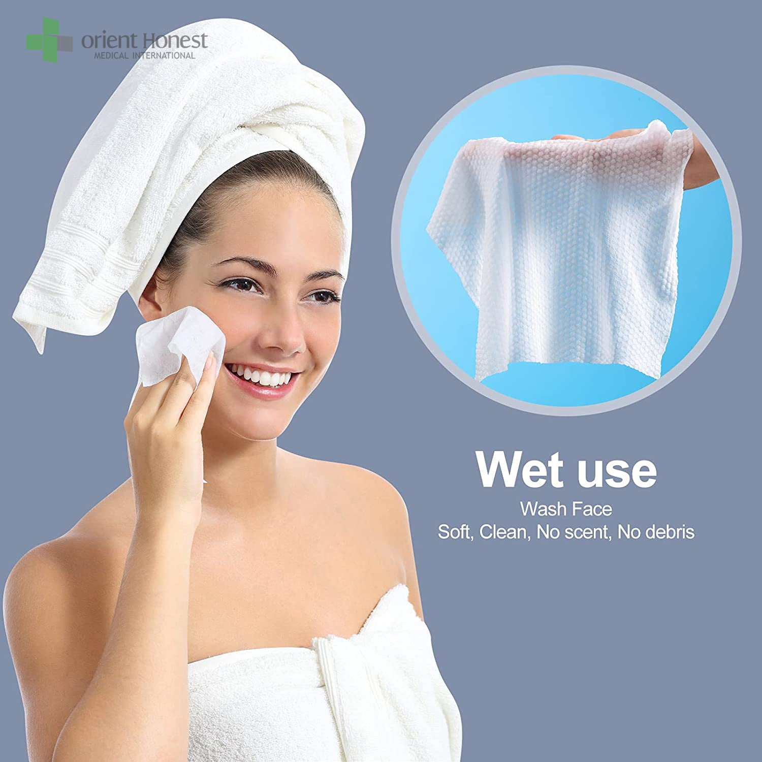 dry and wet use cleaning skincare clean face cotton tissue
