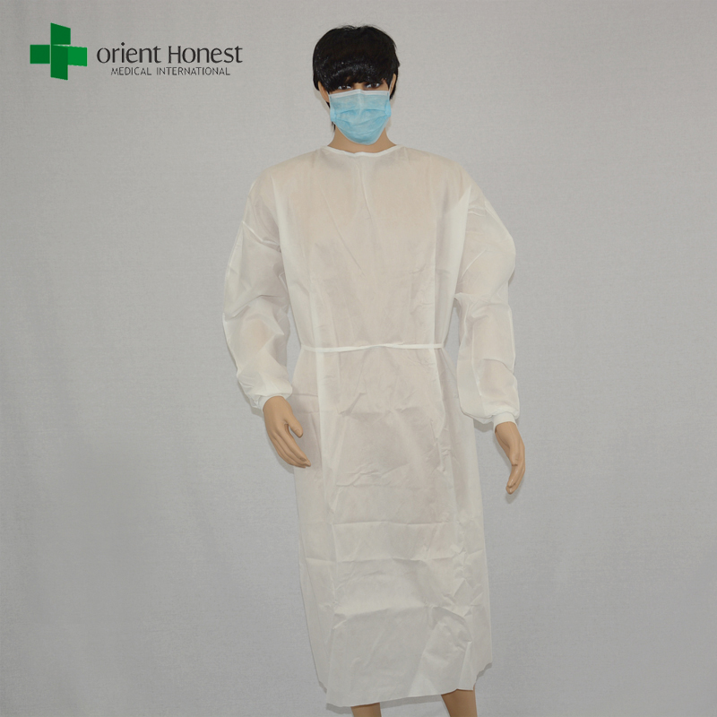 atelier de non-tissé des blouses chirurgicales, robes de chirurgie à usage unique pour l'hôpital, la Chine PP jetables chirurgien robe