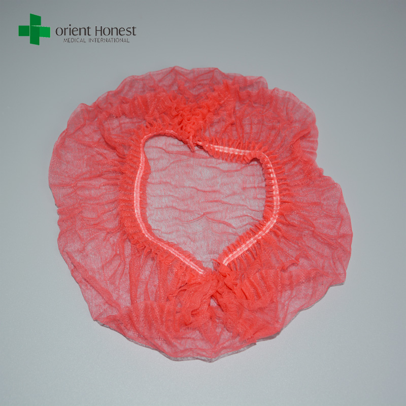 rote Farbe nicht gesponnene mob Kappe, non-woven bouffant Kappe, nicht Einweg-Kappe Lieferanten gewebt,